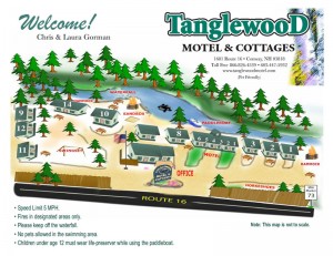 Tanglewood Motel and Cottages Map